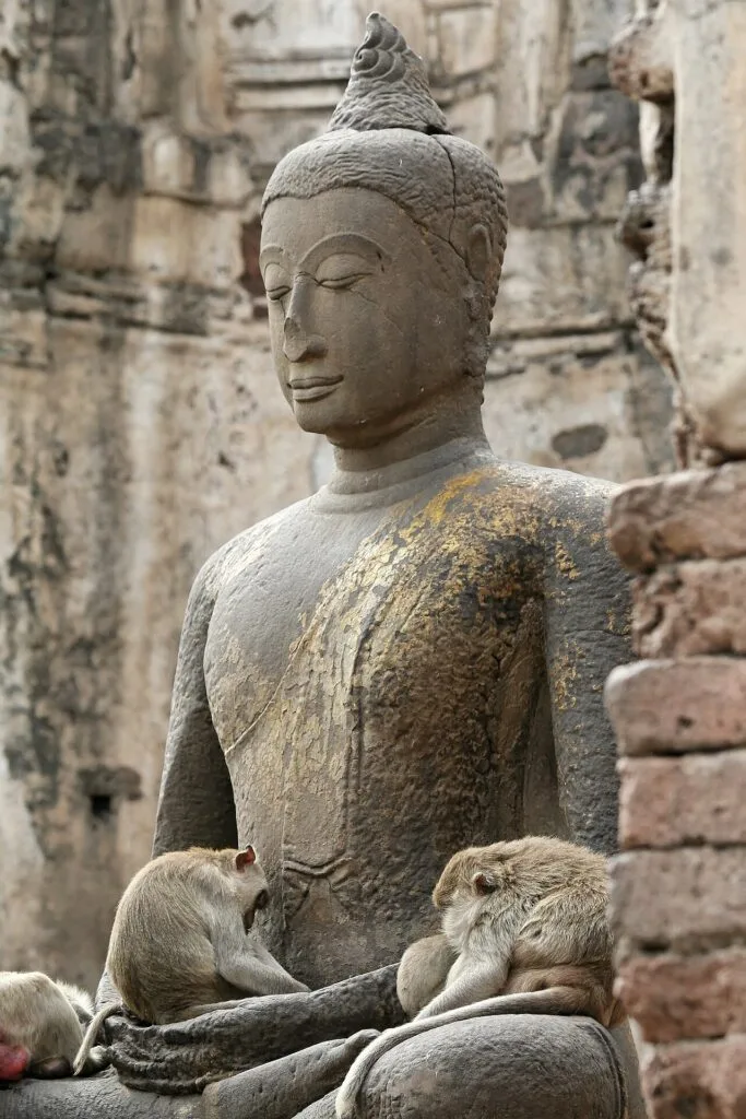 รายละเอียดศิลาแลงและปูนปั้นพระปรางค์สามยอด